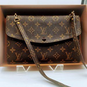 LOUIS VUITTON Monogram Pochette Double Rabat W/ Box